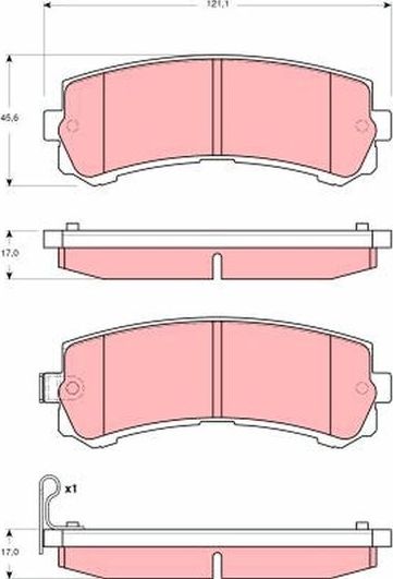 Тормозные колодки TRW. Артикул GDB3362