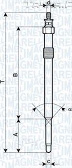 Свеча накаливания (накала) Magneti Marelli. Артикул 062900024304