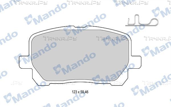 Тормозные колодки Mando передние для Toyota Ipsum II (M20) 2001-2009. Артикул MBF015865