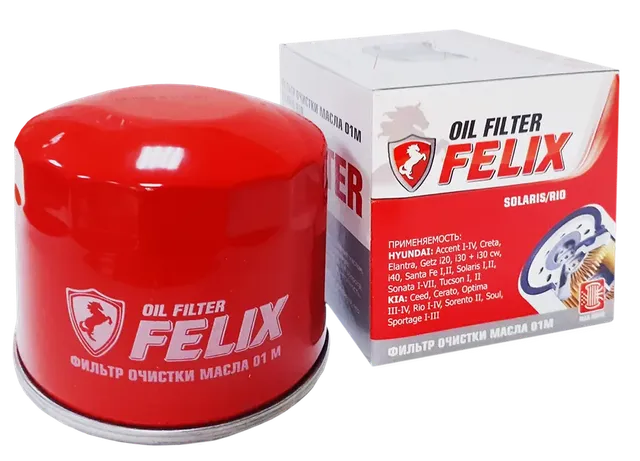 Фильтр масляный HYUNDAI,Kia,Mazda,Mitsubishi 01 М (FELIX). Артикул 430610015