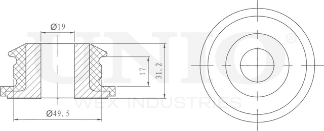 Сайлентблок подрамника (Unio). Артикул RMP-20562