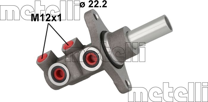 Тормозной цилиндр главный Metelli (алюминий). Артикул 05-1158