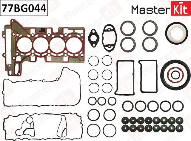 Верхний комплект прокладок с прокладкой ГБЦ BMW E84/89/F20/F30/F10 N20 11 (Master KIT). Артикул 77BG044