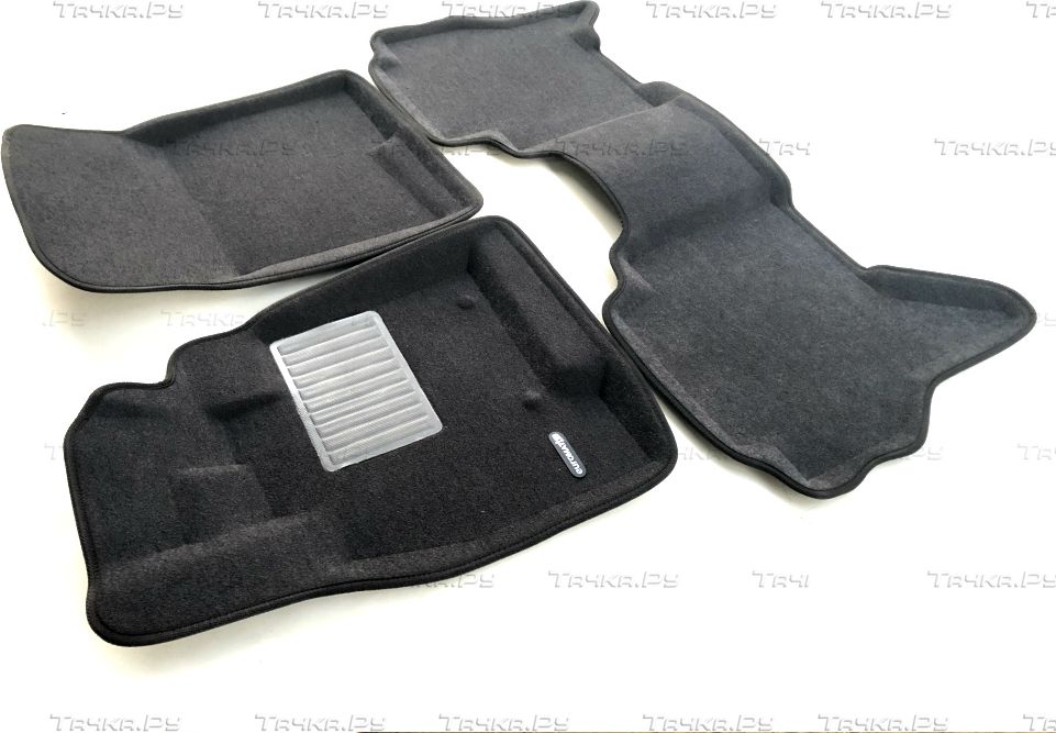 Коврики текстильные Euromat 3D Business для салона Mitsubishi Pajero IV 2006-2026 Темно-серые. Артикул EMC3D-003610G