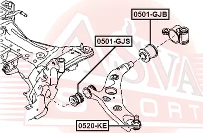 Сайлентблок передний переднего нижнего рычага | перед | (Asva) Asva. Артикул 0501GJB