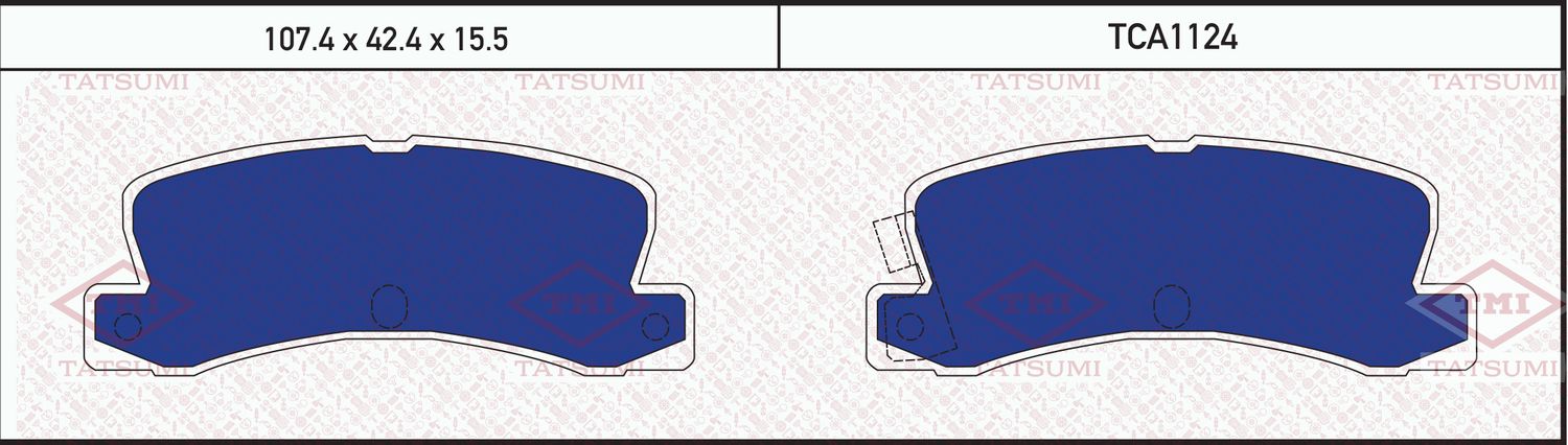 Колодки тормозные TOYOTA COROLLA 00- задн. (Tatsumi) Tatsumi. Артикул TCA1124