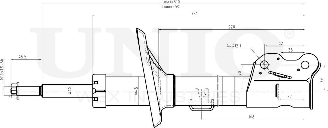 Амортизатор подвески (Unio). Артикул SAB-10026