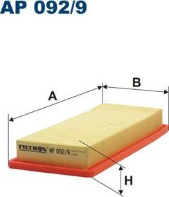 Воздушный фильтр Filtron. Артикул AP 092/9