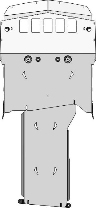 Защита алюминиевая АВС-Дизайн для радиатора, картера и КПП Chevrolet Camaro 2025-2026. Артикул 04.55ABC