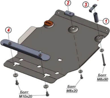 Защита Alfeco для МКПП Mercedes-Benz Sprinter W907 2018-2026. Артикул ALF.36.29