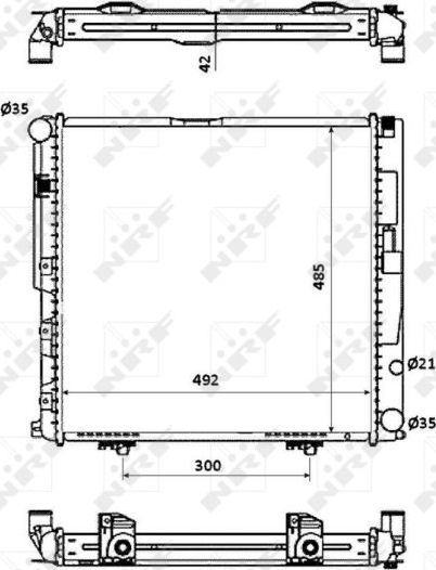 Радиатор охлаждения двигателя NRF EASY FIT для Mercedes-Benz E-Класс I (W124) 1993-1997. Артикул 53876