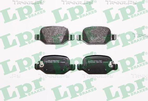 Тормозные колодки LPR задние для Fiat 500L I 2012-2026. Артикул 05P1725