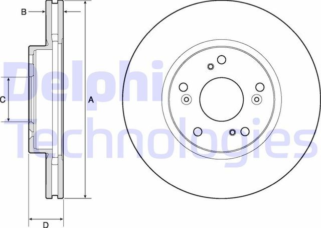 Тормозной диск Delphi. Артикул BG4774C