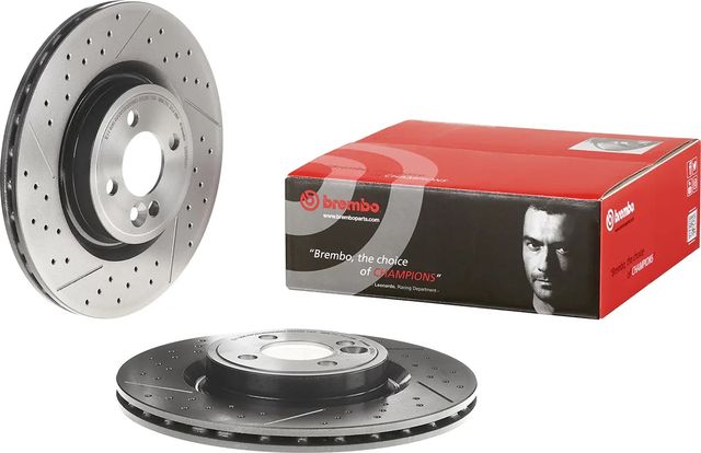Тормозной диск Brembo PRIME LINE - UV Coated передний для MINI Coupe R58 2010-2015. Артикул 09.B754.21
