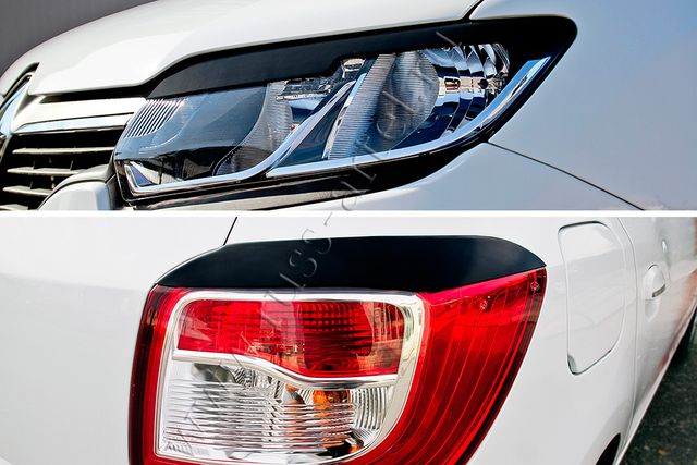 Тюнинг комплект №1 Русская Артель (накладки на передние фары и задние фонари) для Renault Sandero II 2013-2018 дорестайлинг. Артикул TKR-191900