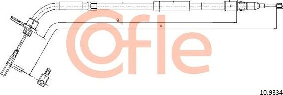 Трос ручника (тросик ручного тормоза) Cofle. Артикул 10.9334