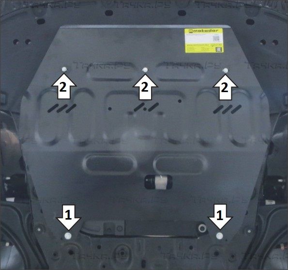 Защита Мотодор усиленная для картера и КПП Hyundai Sonata VIII 2019-2026. Артикул 71013