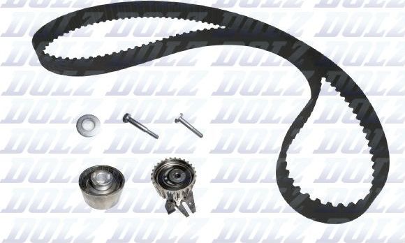 Ремень ГРМ с роликами (комплект) Dolz для Alfa Romeo 159 2005-2011. Артикул SKD102