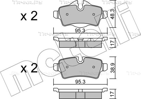 Тормозные колодки Metelli. Артикул 22-0769-0