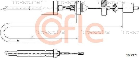 Трос сцепления Cofle для Renault Megane I 1996-2003. Артикул 92.10.2973