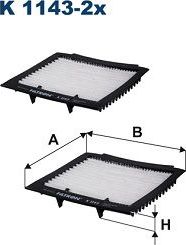 Салонный фильтр Filtron для Land Rover Range Rover II 1994-2002. Артикул K 1143-2x