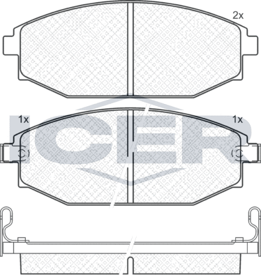 Тормозные колодки Icer. Артикул 141272