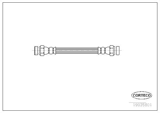 Тормозной шланг Corteco задний для Audi 80 IV (B3) 1988-1990. Артикул 19035801