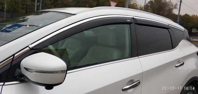 Дефлекторы V-Star для окон с хромированным молдингом Nissan Murano Z52 2015-2026. Артикул CHR57744