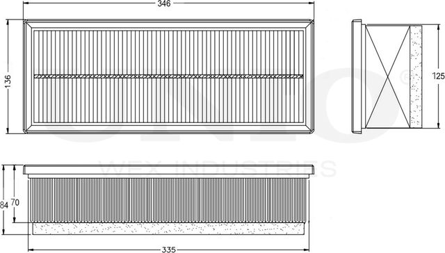 Фильтр воздушный (Unio). Артикул FLT-10038