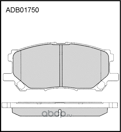 Колодки тормозные дисковые | перед | (Allied Nippon). Артикул ADB01750