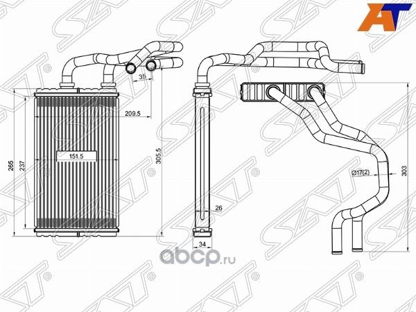 Радиатор отопителя салона SUZUKI GRAND VITARA 05- (SAT). Артикул STSZ833950