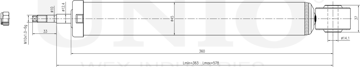 Амортизатор подвески (Unio). Артикул SAB-10693