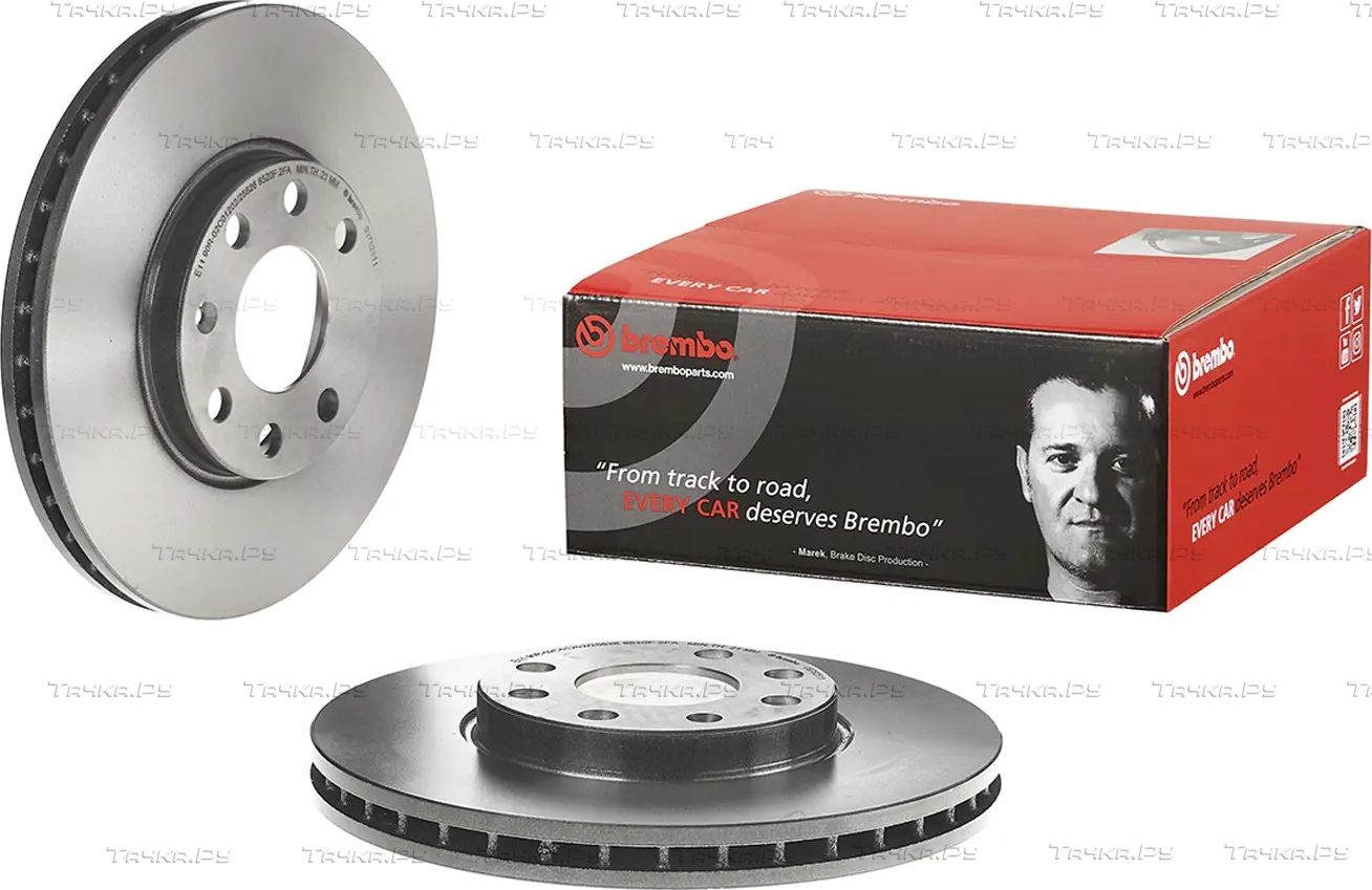 Тормозной диск Brembo UV Coated передний для Opel Astra G 1998-2009. Артикул 09.7628.11