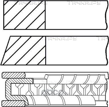 Кольца MERCEDES C купе (CL203) (Goetze). Артикул 0842760010