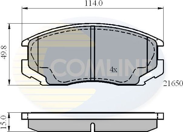 Тормозные колодки Comline Comline передние для Daihatsu Extol 2000-2004. Артикул CBP0415
