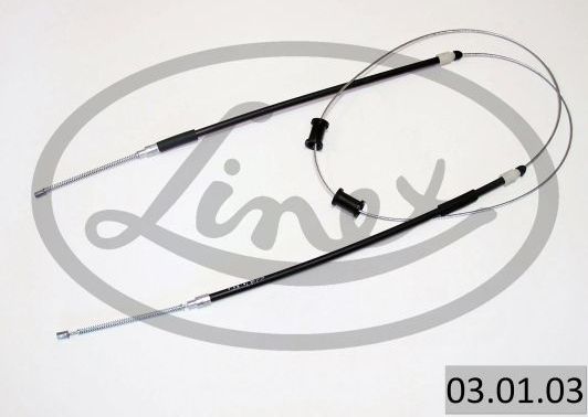 Трос ручника (тросик ручного тормоза) Linex. Артикул 03.01.03