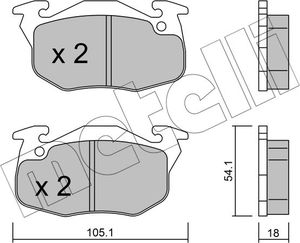 Тормозные колодки Metelli передние для Citroen Saxo 1996-2003. Артикул 22-0037-5
