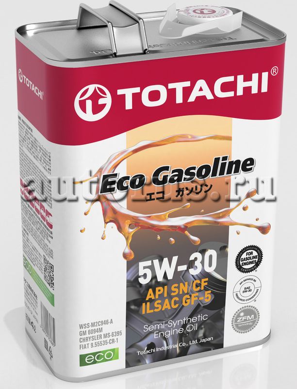 Масло моторное полусинтетическое TOTACHI Eco Gasoline 5W30 4л 4589904934865. Артикул 4589904934865