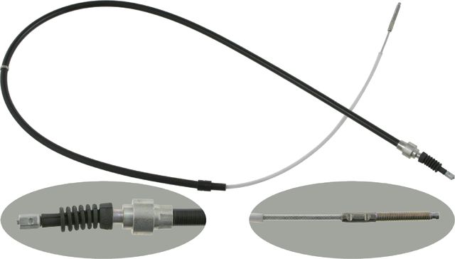 Трос ручника (тросик ручного тормоза) Febi Bilstein задний правый/левый для Volkswagen Corrado 1988-1995. Артикул 14234