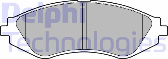 Тормозные колодки Delphi (Low-Metallic) передние для Daewoo Gentra II 2013-2015. Артикул LP1779