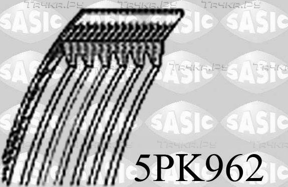 Приводной ремень поликлиновой Sasic для Toyota iQ 2009-2015. Артикул 5PK962