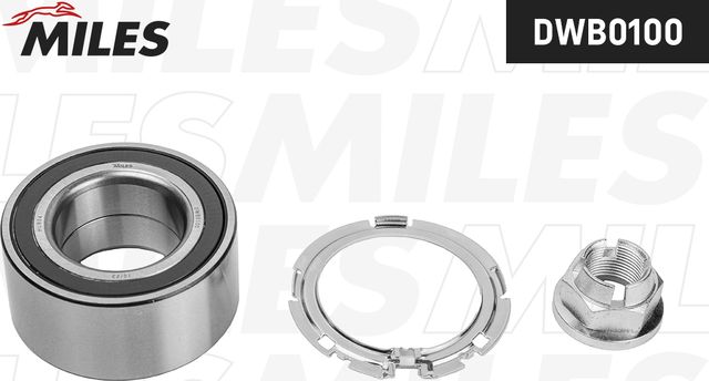 Ступичный подшипник (комплект) Miles передний для Renault Laguna II 2001-2007. Артикул DWB0100