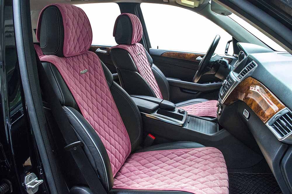 Накидки универсальные CarFashion Bullet на передние сидения авто, цвет Розовый/Розовый. Артикул 21735
