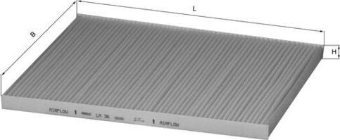 Салонный фильтр Mahle. Артикул LA 36