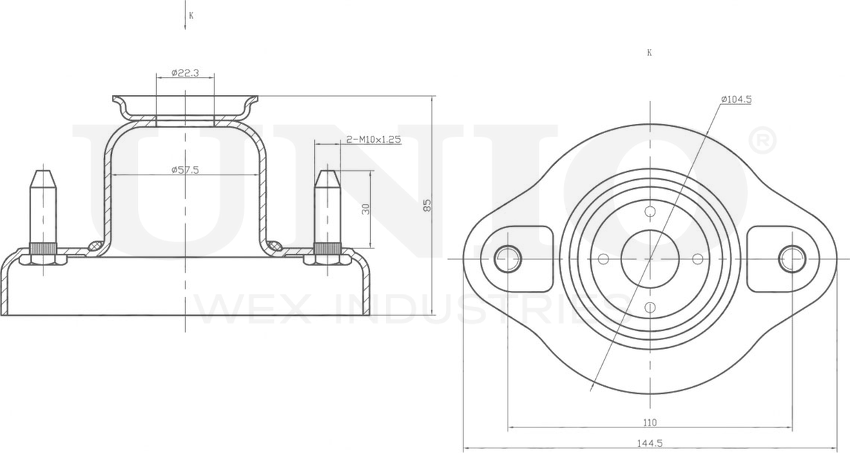 Опора амортизационной стойки (Unio). Артикул RMP-13096