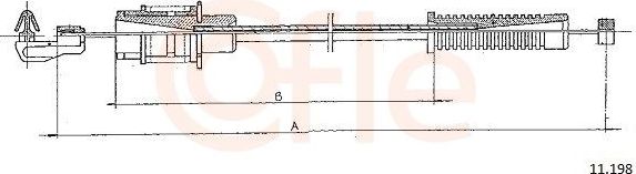 Трос газа Cofle для Citroen C15 1986-2000. Артикул 11.198