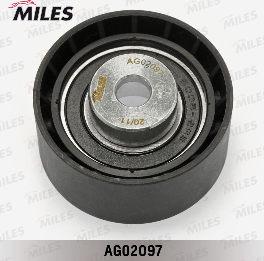 Натяжной ролик (натяжитель) приводного поликлинового ремня Miles. Артикул AG02097