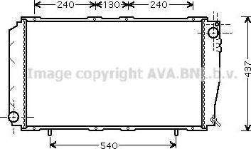 Радиатор охлаждения двигателя AVA для Subaru Impreza I 1994-2000. Артикул SU2043