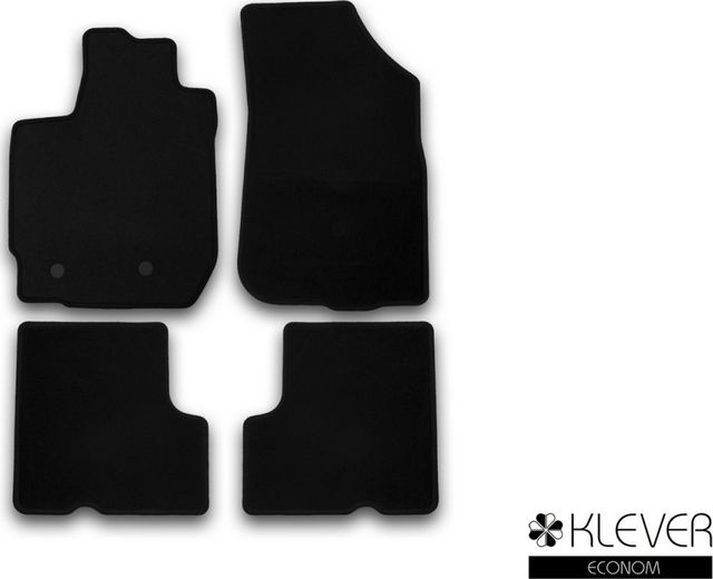 Коврики Klever Econom для салона Renault Duster 2WD/4WD кроссовер с ручкой для дистанционного открытия лючка бензобака I рестайлинг 2015-2020. Артикул KLEVER01413301200k