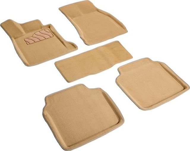 Коврики Seintex 3D ворсовые для салона BMW 7-серии G12 2015-2026 БЕЖЕВЫЕ. Артикул 98366